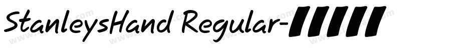StanleysHand Regular字体转换